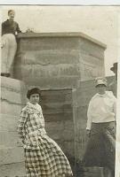  From left to right, Lucy Abbott Speed (top left), Bulah Speed Turner (Lucy's daughter in plaid dress), and Bertie Hardin Speed (wife of Bulah's brother, Ed Speed).