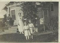  From left to right, Sadie Hambleton Mosaly (wife of Earl Mosaly and son of Mary Elizabeth Speed) and daughters, Doris Esther Mosaly (b. 1919) and Mamie Elizabeth Mosaly (b. 1917).